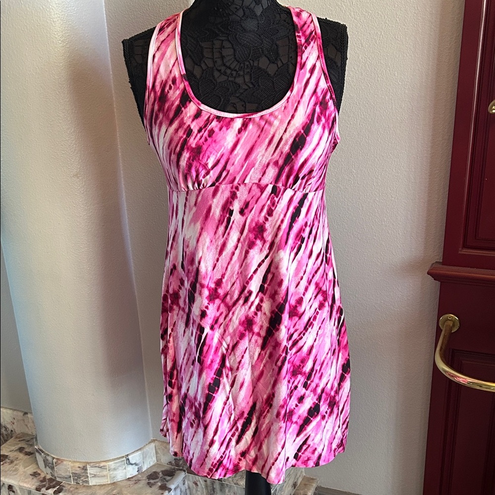 Pink and Black Pattern Dress